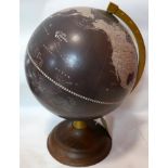 A retro Italian made Zoffoli Geographica globe, on stepped circular base, geo-politically