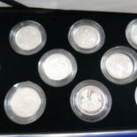 Britannia 25th Anniversary Silver Portrait Collection 2012, a 9-coin set comprising One Pound