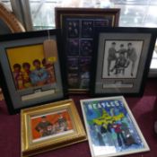 Five various Beatles pictures