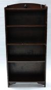 An early 20th century oak open bookcase, H.106 W.49 D.15cm