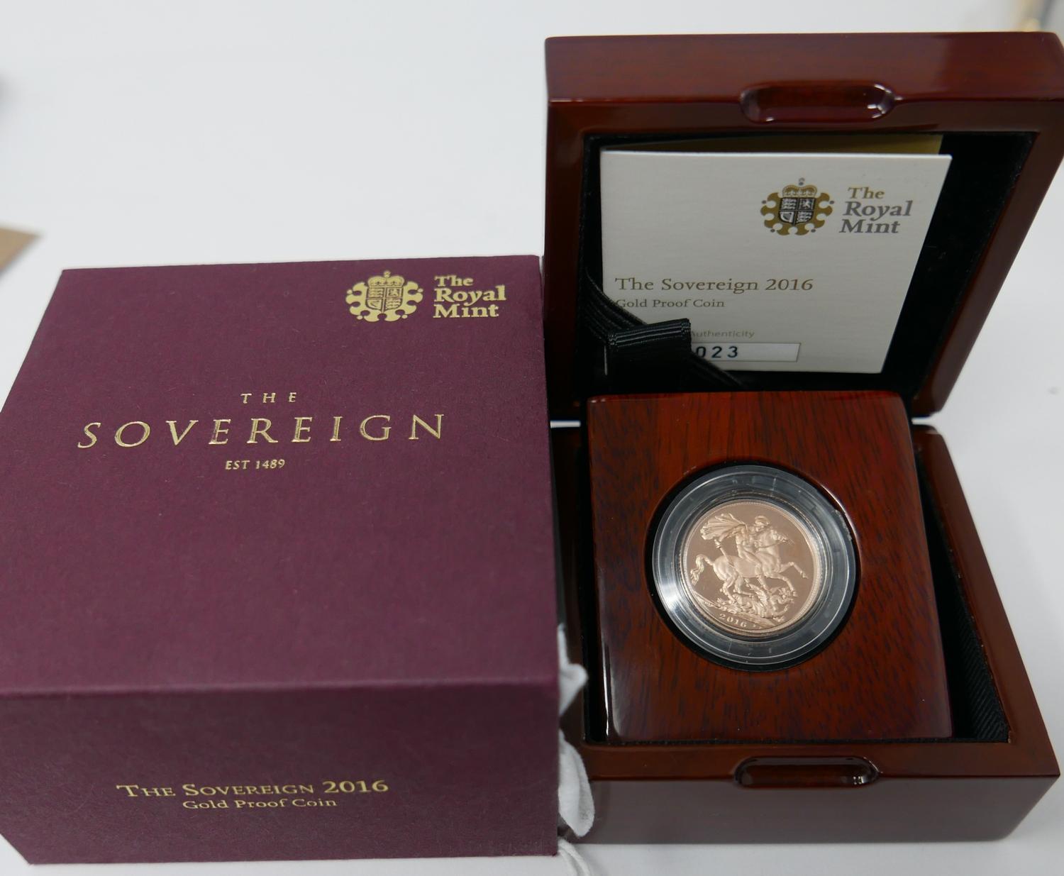 A Royal Mint 2016 gold Sovereign in original box - Image 3 of 3