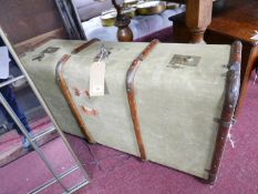 A vintage travelling trunk