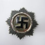 A Reproduction Third Reich 1941 War Order of the German Cross in white metal, 6 x 6cm