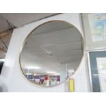 A large contemporary circular gilt mirror, Diameter 91cm