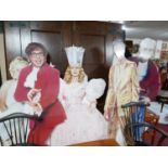 Five life size cardboard cut outs of Elvis, Marilyn Monroe, James Dean, Austin Powers and the Good