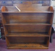 An Art Deco style open bookcase, H.99 W.92 D.18cm