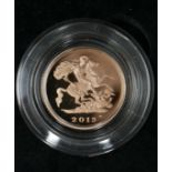 A Royal Mint 2013 gold half sovereign in original box