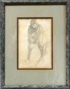 An early 20th century pencil sketch of a man, signed and dated 1904, 24 x 16cm