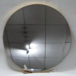 A large contemporary circular gilt mirror, Diameter 91cm