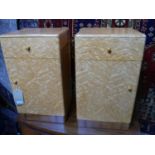 A pair of early 20th century maple side cabinets, H.61 W.35 D.32cm