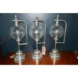 A set of three contemporary lanterns, H.58cm (3)