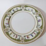 A large and boxed limited edition Raynaud for Limoges hand-enameled and gilded porcelain plate