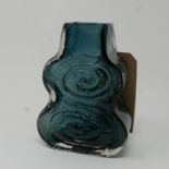 A Whitefriars indigo glass cello vase, H.18cm
