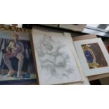 A mixed folio of 19th and 20th century art work