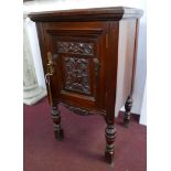 An Art Nouveau mahogany cupboard, H.72 W.44 D.37cm