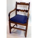 A 19th century oak desk chair