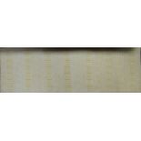 A contemporary gold and beige hand woven runner, 200 x 66cm