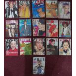 A complete run of vintage Vogue fashion magazines, January to December 1977