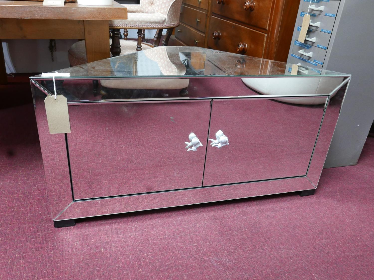 A contemporary mirrored corner unit, H.56 W.109 D.47cm - Image 2 of 2