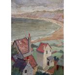 An early 20th century impressionist coastal scene, oil on canvas, unsigned, 55 x 40cm