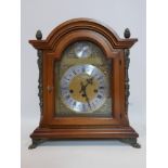 A 20th century West German mantel clock by Emil Schmeckenbecher, triple chain movement, five chimes,