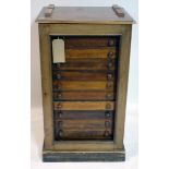 A Victorian mahogany specimen chest of 12 drawers, containing butterfly, moth, bees and wasp