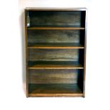 An Art Deco mahogany open bookcase, H.106 W.71 D.29cm