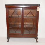 A Georgian style mahogany bookcase, H.124 W.103 D.33cm