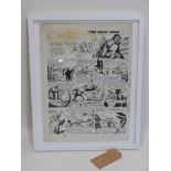 An original comic book artwork of Tarzan from TV Tornado No.59, page 3, 1968, 46 x 34cm