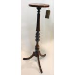 A mahogany torchere stand, H.100cm