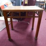 An Arts and Crafts oak occasional table, H.60 W.60 D.39cm