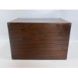 A 19th century camphor wood silver chest, H.42 W.63 D.43cm