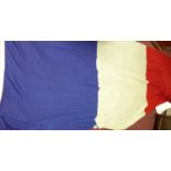 A 1940's French cotton flag, 171 x 342cm