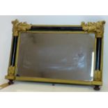 A Regency gilt wood pier mirror, 56 x 80cm