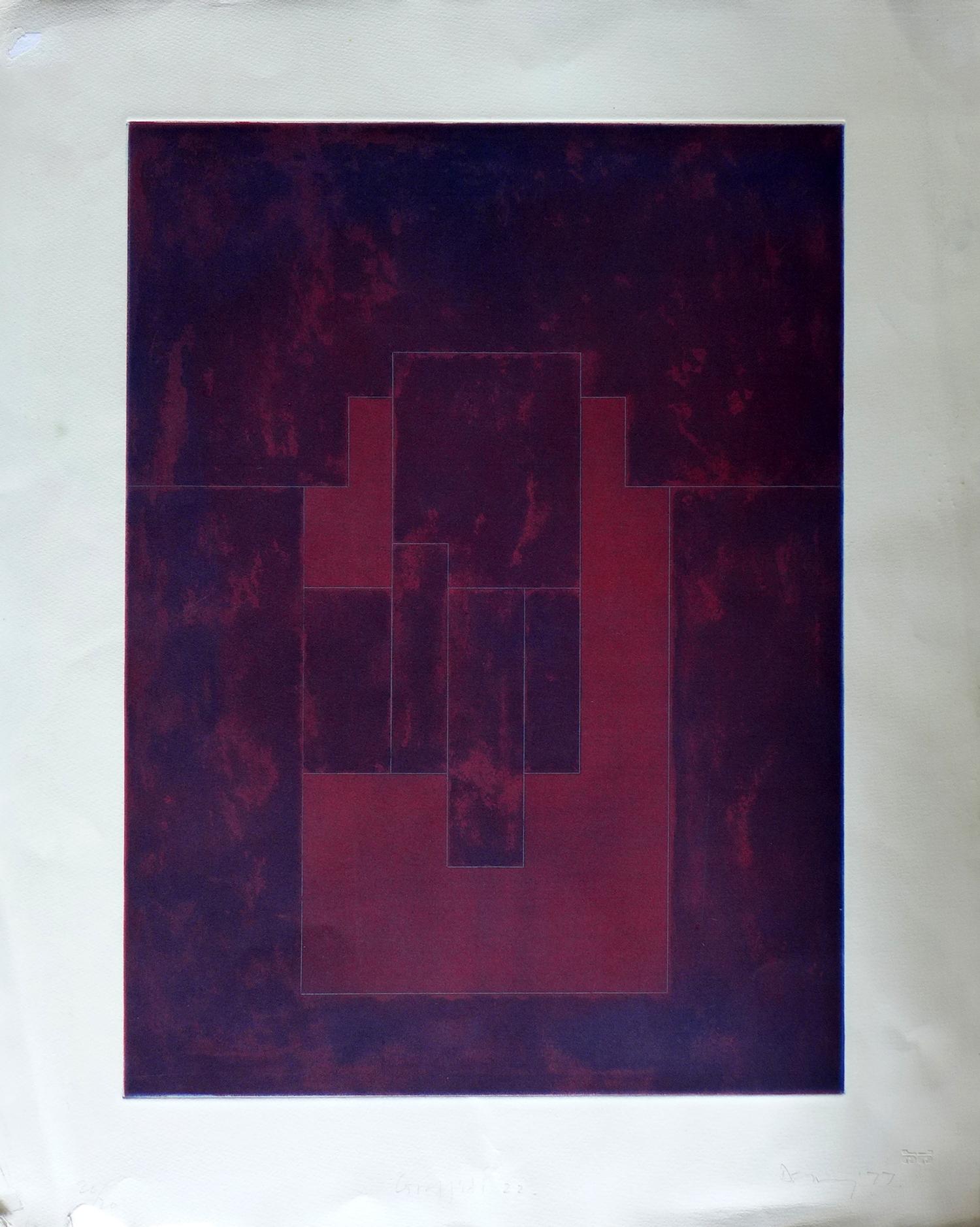 A folio of four abstract prints, to include Robyn Denny (1930-2014), 'Graffiti 22', etching, - Image 11 of 11