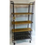 An industrial shelving unit, H.161 W.82 D.33cm