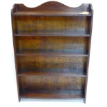 An oak five tier open bookcase, H.108 W.76 D.18cm