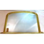 A gilt over mantle mirror, 82 x 124cm