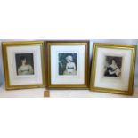 Three early 20th century mezzotints signed in pencil