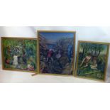 Pamela Marshall, three oil paintings, signed and dated