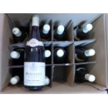 Twelve bottles of 1976 Meursault, Philippe Bouzerau, grand vin