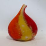 An art glass vase after Murano of onion form, H.28cm