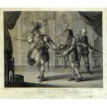 Henry William Bunbury (English, 1750-1811), an 18th century engraving titled 'Macbeth and the