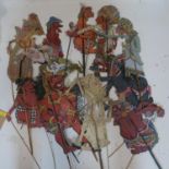 A collection of Indonesian shadow puppets