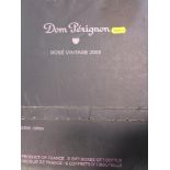 A box of 5 Dom Perignon 2003 rose champagne, in gift boxes
