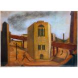A 20th century pastel study of a city scene, initialled M.K, 55 x 75cm