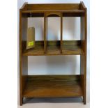 A small oak open bookcase, H.60 W.38 D.53cm