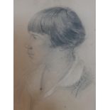An early 20th century pencil portrait sketch, signed and dated 1926, 42 x 33cm