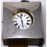 An early 20th century silver plated Goliath open face pocket watch, 8 day movement, enamel dial with
