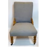 A Victorian walnut parlour chair